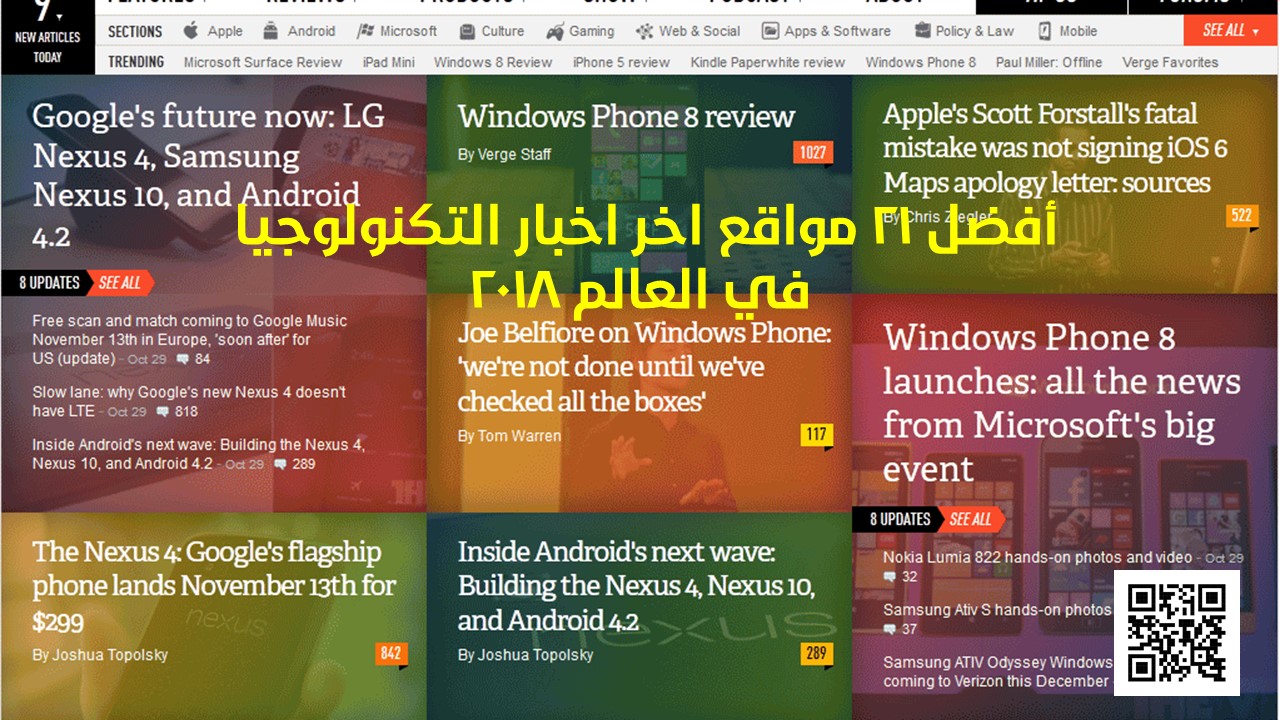أفضل 21 مواقع اخر اخبار التكنولوجيا في العالم 2018 -ترندزعرب